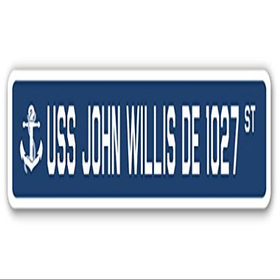 USS John Willis DE 1027 Street Sign us Navy Ship Veteran Sailor Gift