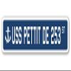 USS PETTIT DE 253 Street Sign us Navy Ship Veteran Sailor Gift view 1