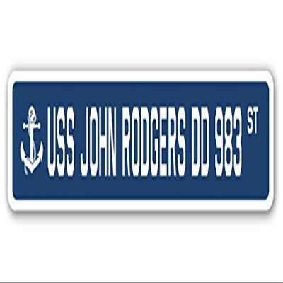 USS John Rodgers DD 983 Street Sign us Navy Ship Veteran Sailor Gift