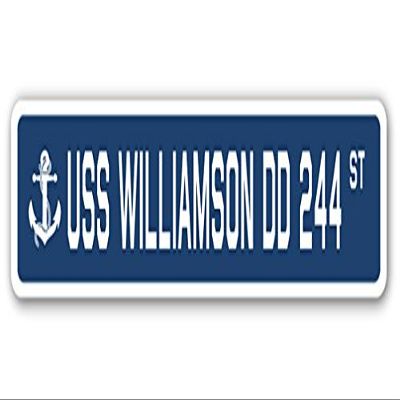 USS Williamson DD 244 Street Sign us Navy Ship Veteran Sailor Gift
