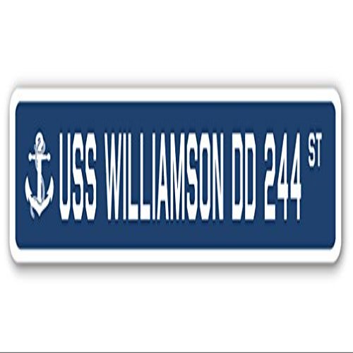 USS Williamson DD 244 Street Sign us Navy Ship Veteran Sailor Gift