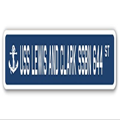USS Lewis and Clark SSBN 644 Street Sign us Navy Ship Veteran Sailor Gift