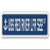 USS RED River LFR 522 Street Sign us Navy Ship Veteran Sailor Gift view 1