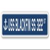 USS Blackfin SS 322 Street Sign us Navy Ship Veteran Sailor Gift view 1