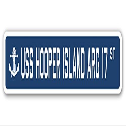 USS Hooper Island ARG 17 Street Sign us Navy Ship Veteran Sailor Gift