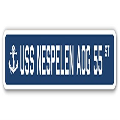 USS NESPELEN AOG 55 Street Sign us Navy Ship Veteran Sailor Gift