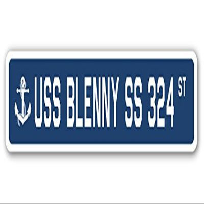USS Blenny SS 324 Street Sign us Navy Ship Veteran Sailor Gift