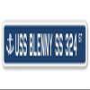 USS Blenny SS 324 Street Sign us Navy Ship Veteran Sailor Gift view 1