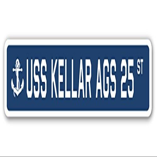 USS Kellar AGS 25 Street Sign us Navy Ship Veteran Sailor Gift