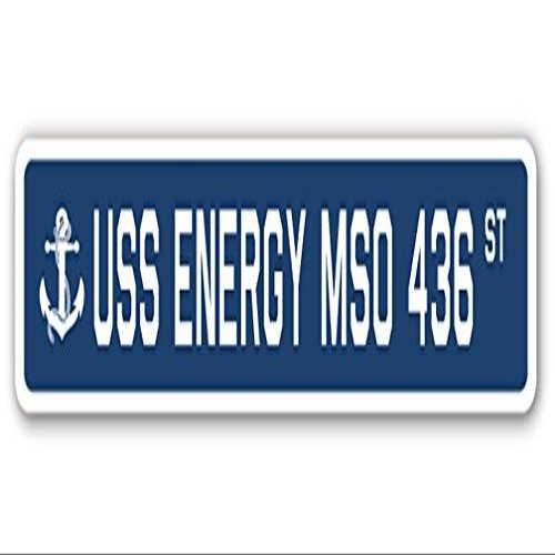 USS Energy MSO 436 Street Sign us Navy Ship Veteran Sailor Gift