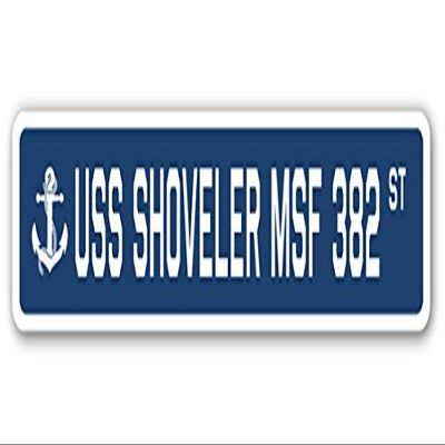 USS Shoveler MSF 382 Street Sign us Navy Ship Veteran Sailor Gift
