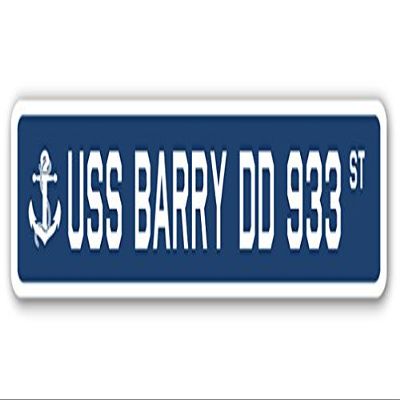USS Barry DD 933 Street Sign us Navy Ship Veteran Sailor Gift