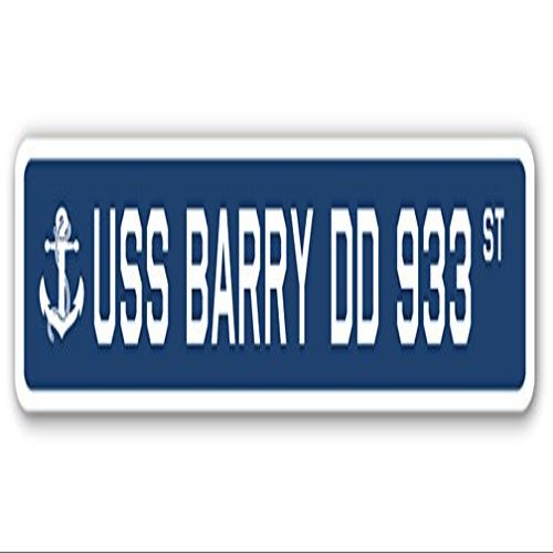 USS Barry DD 933 Street Sign us Navy Ship Veteran Sailor Gift