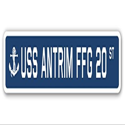USS Antrim FFG 20 Street Sign us Navy Ship Veteran Sailor Gift
