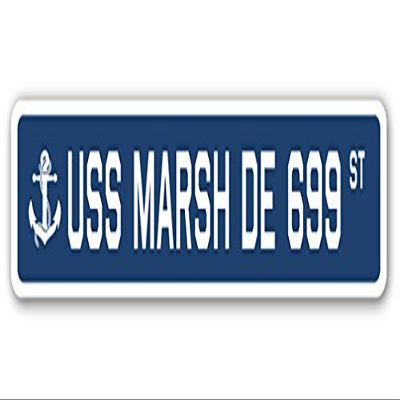 USS Marsh DE 699 Street Sign us Navy Ship Veteran Sailor Gift