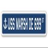 USS Marsh DE 699 Street Sign us Navy Ship Veteran Sailor Gift view 1