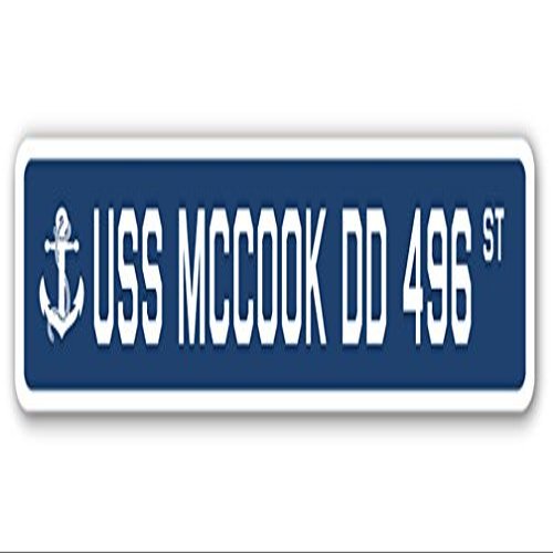 USS MCCOOK DD 496 Street Sign us Navy Ship Veteran Sailor Gift
