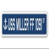 USS Miller FF 1091 Street Sign us Navy Ship Veteran Sailor Gift view 1