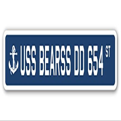 USS BEARSS DD 654 Street Sign us Navy Ship Veteran Sailor Gift