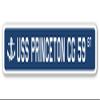 USS Princeton CG 59 Street Sign us Navy Ship Veteran Sailor Gift view 1