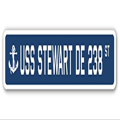 USS Stewart DE 238 Street Sign us Navy Ship Veteran Sailor Gift