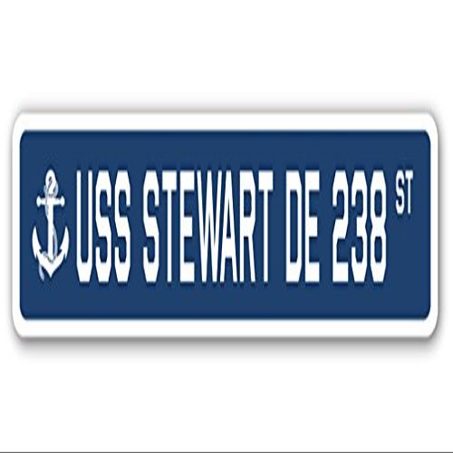 USS Stewart DE 238 Street Sign us Navy Ship Veteran Sailor Gift