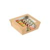Restaurantware Cafe Vision 26 Ounce Salad Boxes 50 Greaseproof Baked Goods Gift Boxes - Built-In Clamshell Lid Clear Window Kraft Paper Brownie Boxes For Salads And Desserts view 1