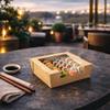 Restaurantware Cafe Vision 26 Ounce Salad Boxes 50 Greaseproof Baked Goods Gift Boxes - Built-In Clamshell Lid Clear Window Kraft Paper Brownie Boxes For Salads And Desserts view 3