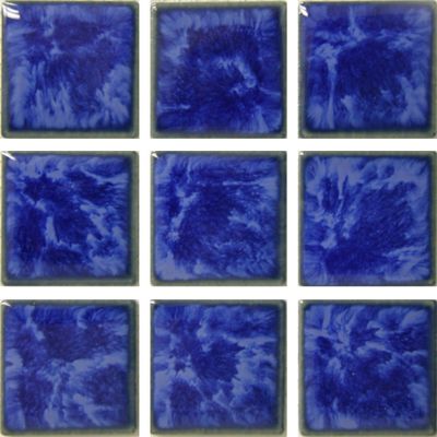 Fujiwa Porcelain Swimming Pool Waterline Tile - CEL-290 SAPPHIRE 2" X 2" 1 .08 SQ FT Sheet, Pack of 2,