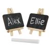 eBuyGB Mini Easel Chalk/Black Board, Wood, Black, Pack of 24 view 1