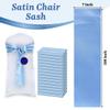 VDS Satin Chair Sashes Chair Cover Back Tie Sateen Bows Ribbon for Wedding Birthday Graduation Engagement Ceremony Event Party Banquet Venue Hotel All Dining Chair Decoration (100PC) (Baby Blue) view 3