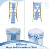 VDS Satin Chair Sashes Chair Cover Back Tie Sateen Bows Ribbon for Wedding Birthday Graduation Engagement Ceremony Event Party Banquet Venue Hotel All Dining Chair Decoration (100PC) (Baby Blue) view 4