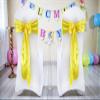VDS Satin Chair Sashes Chair Cover Back Tie Sateen Bows Ribbon for Wedding Birthday Graduation Engagement Ceremony Event Party Banquet Venue Hotel All Dining Chair Decoration (300PC) (Yellow) view 2