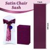 VDS Satin Chair Sashes Chair Cover Back Tie Sateen Bows Ribbon for Wedding Birthday Graduation Engagement Ceremony Event Party Banquet Venue Hotel All Dining Chair Decoration (100PC) (Eggplant) view 3
