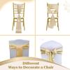 VDS Satin Chair Sashes Chair Cover Back Tie Sateen Bows Ribbon for Wedding Birthday Graduation Engagement Ceremony Event Party Banquet Venue Hotel All Dining Chair Decoration (100PC) (Champagne) view 4