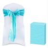VDS Satin Chair Sashes Chair Cover Back Tie Sateen Bows Ribbon for Wedding Birthday Graduation Engagement Ceremony Event Party Banquet Venue Hotel All Dining Chair Decoration (100PC) (Teal) view 1