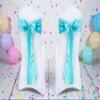 VDS Satin Chair Sashes Chair Cover Back Tie Sateen Bows Ribbon for Wedding Birthday Graduation Engagement Ceremony Event Party Banquet Venue Hotel All Dining Chair Decoration (100PC) (Teal) view 2