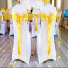 VDS Satin Chair Sashes Chair Cover Back Tie Sateen Bows Ribbon for Wedding Birthday Graduation Engagement Ceremony Event Party Banquet Venue Hotel All Dining Chair Decoration (100PC) (Yellow Gold) view 2