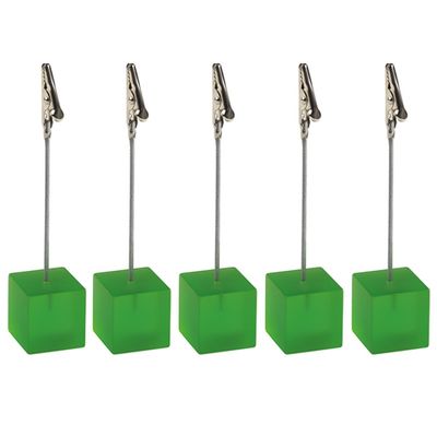 eBuyGB Pack of 5 Wedding Name Table Setting Marker Place Card Holder (Transparent Green)