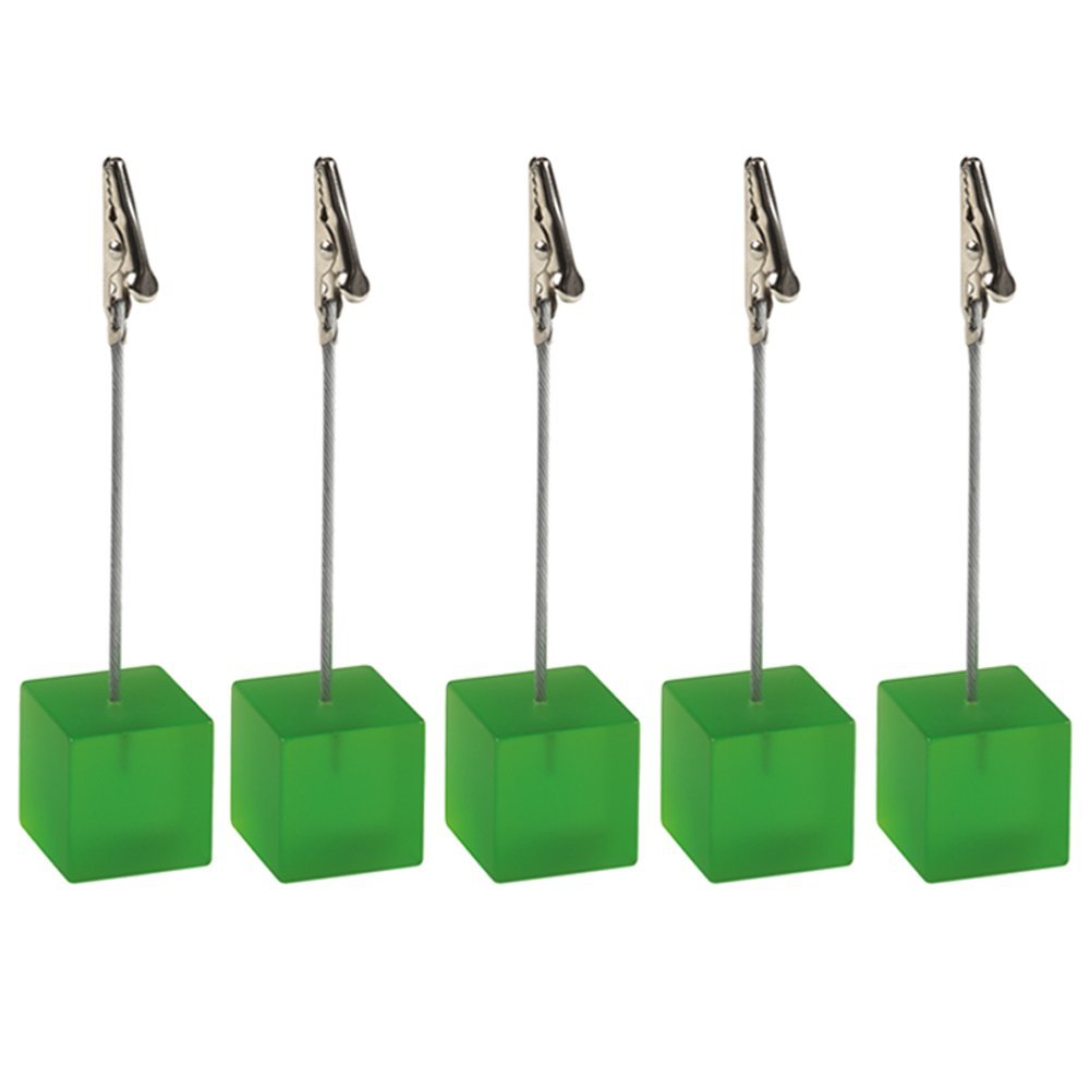 eBuyGB Pack of 5 Wedding Name Table Setting Marker Place Card Holder (Transparent Green)