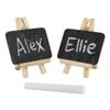 eBuyGB Mini Easel Chalk/Black Board, Wood, Black, Pack of 8 view 1