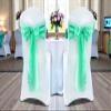 VDS Satin Chair Sashes Chair Cover Back Tie Sateen Bows Ribbon for Wedding Birthday Graduation Engagement Ceremony Event Party Banquet Venue Hotel All Dining Chair Decoration (125PC) (Mint) view 2