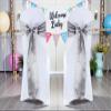 VDS Satin Chair Sashes Chair Cover Back Tie Sateen Bows Ribbon for Wedding Birthday Graduation Engagement Ceremony Event Party Banquet Venue Hotel All Dining Chair Decoration (125PC) (Silver Grey) view 2