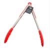 12" Cooking Tongs, Silicone Tips and Locking Head - Stainless Steel & Silicone Whisk for Blending, Beating & Stirring - Dishwasher Safe - Heat Resistant up to 428F. By Ai-De-Chef (2-Pack, Red) view 2