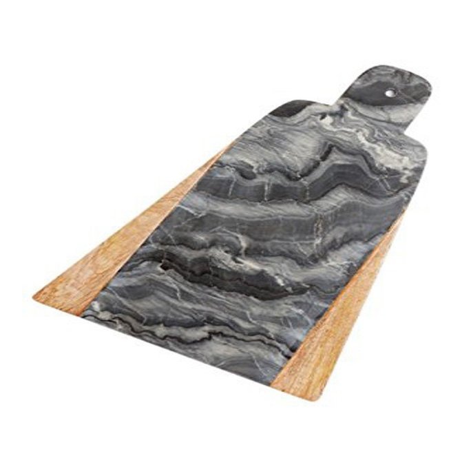 an Incredible Wood and Marble Chopping Board-Tray Multipurpose use. A Limited Edition by Madhu' s Collection - mg Decor