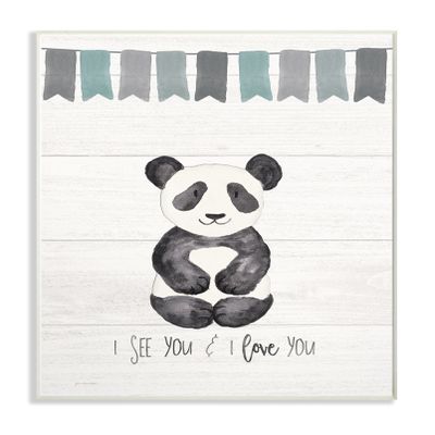 Stupell Industries Home Decor Collection I See You Panda Stretched Canvas Wall Art