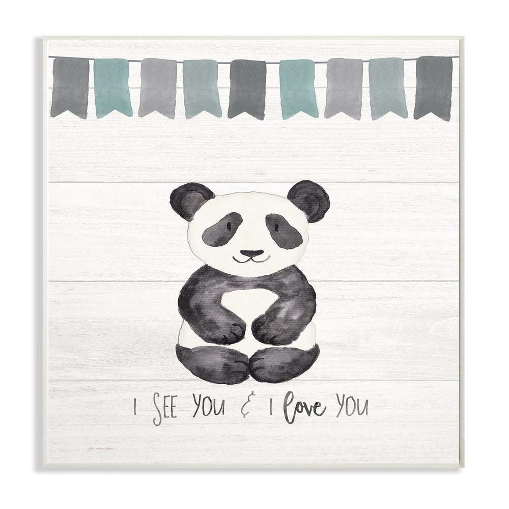 Stupell Industries Home Decor Collection I See You Panda Stretched Canvas Wall Art