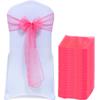 MDS Pack of 300 PCS Organza Chair Sashes Wider Dining Chair Bows Ribbon Tie Back for Wedding Party Birthday Bridal Shower Reception Event Banquet Home Chair Cover Decoration - Coral view 1