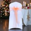 MDS Pack of 200 PCS Organza Chair Sashes Wider Dining Chair Bows Ribbon Tie Back for Wedding Party Birthday Bridal Shower Reception Event Banquet Home Chair Cover Decoration - Peach view 1