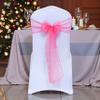 MDS Pack of 200 PCS Organza Chair Sashes Wider Dining Chair Bows Ribbon Tie Back for Wedding Party Birthday Bridal Shower Reception Event Banquet Home Chair Cover Decoration - Coral view 1
